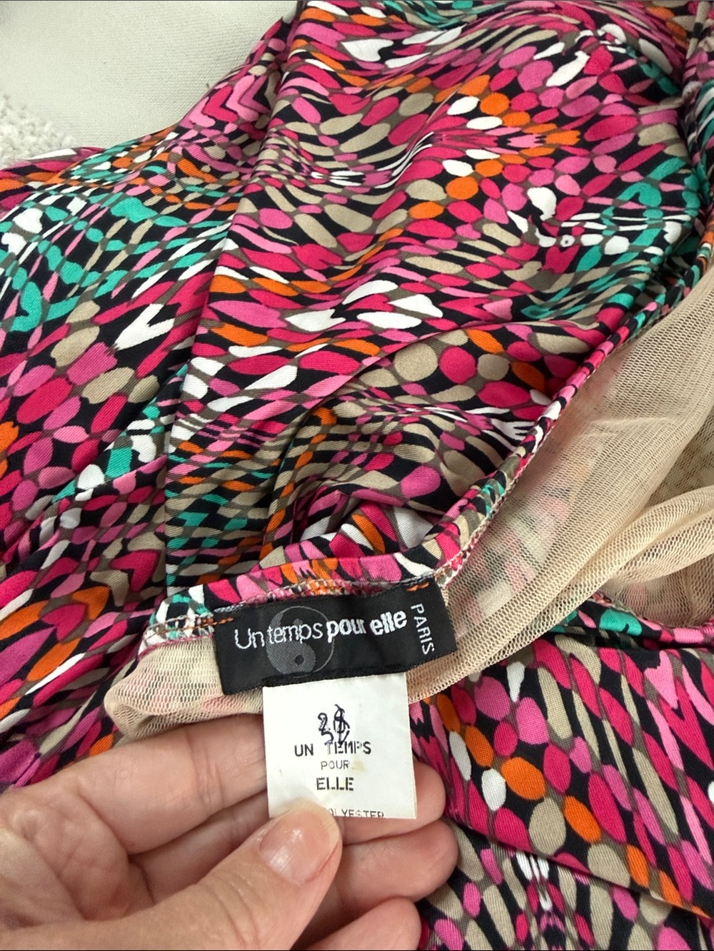 Vibrant Pink Multi-Pattern Circle Skirt - Picture 3 of 4